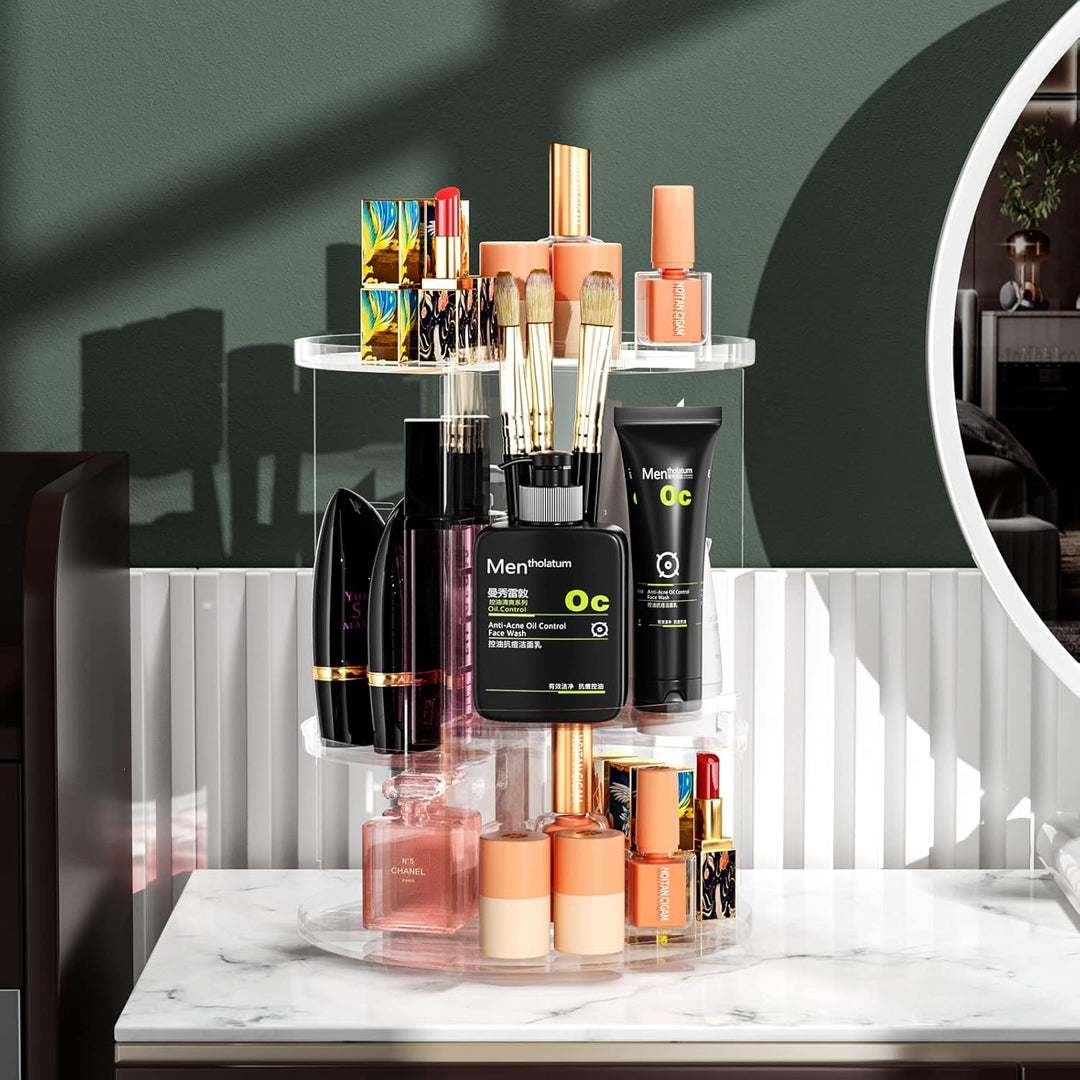 Newaner Make Up Kosmetik Organizer, 360 Drehung Lippenstift-Organizer Kosmetische Aufbewahrungsbox D