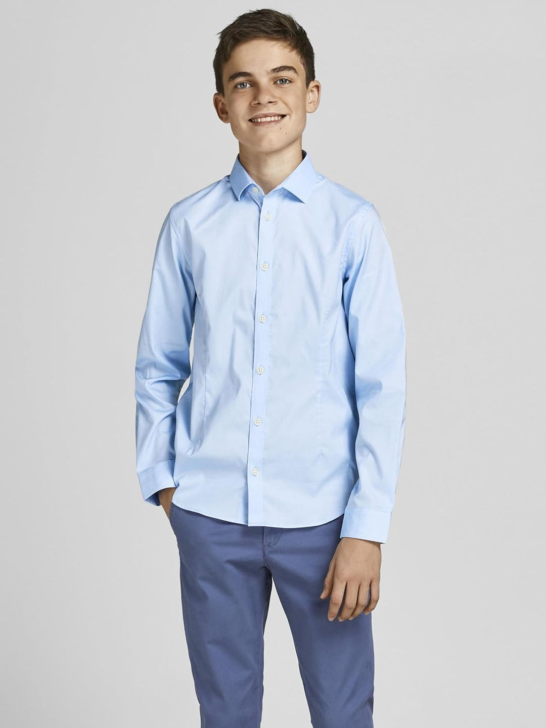 JACK & JONES Boy Oberhemd Oberhemd Junior, Cashmere Blue