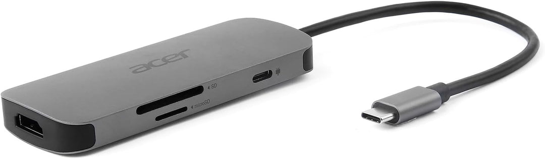 Acer 7-in-1 Mini Dock (USB Type-C zu 1xUSB Type-C (w PD), 3xUSB 3.0, 1xHDMI, 1xSD Card Reader, 1xMic