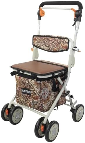 Mobiclinic®, Einkaufswagen mit Sitz, Faltbarer Rollator für Erwachsene, 21 L, Rückenlehne, 4 Räder,
