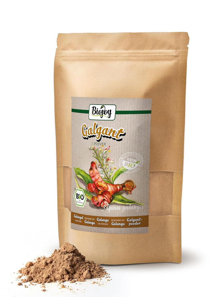 Biojoy BIO-Galgant Pulver (500 g), Galgantwurzel schonend gemahlen (Alpinia galanga) 500 g (1er Pack