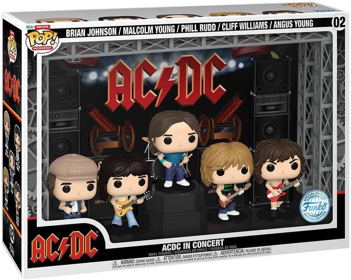 Funko AC/DC Pack 5 Figuren POP! Moments DLX Vinyl AC/DC im Konzert 9 cm