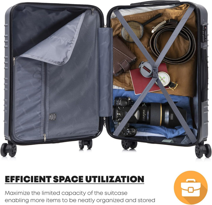 Premium Reisekoffer TSA-Schloss,YKK-Reissverschluss Hartschalen-Koffer Trolley Kabinenkoffer Rollkof