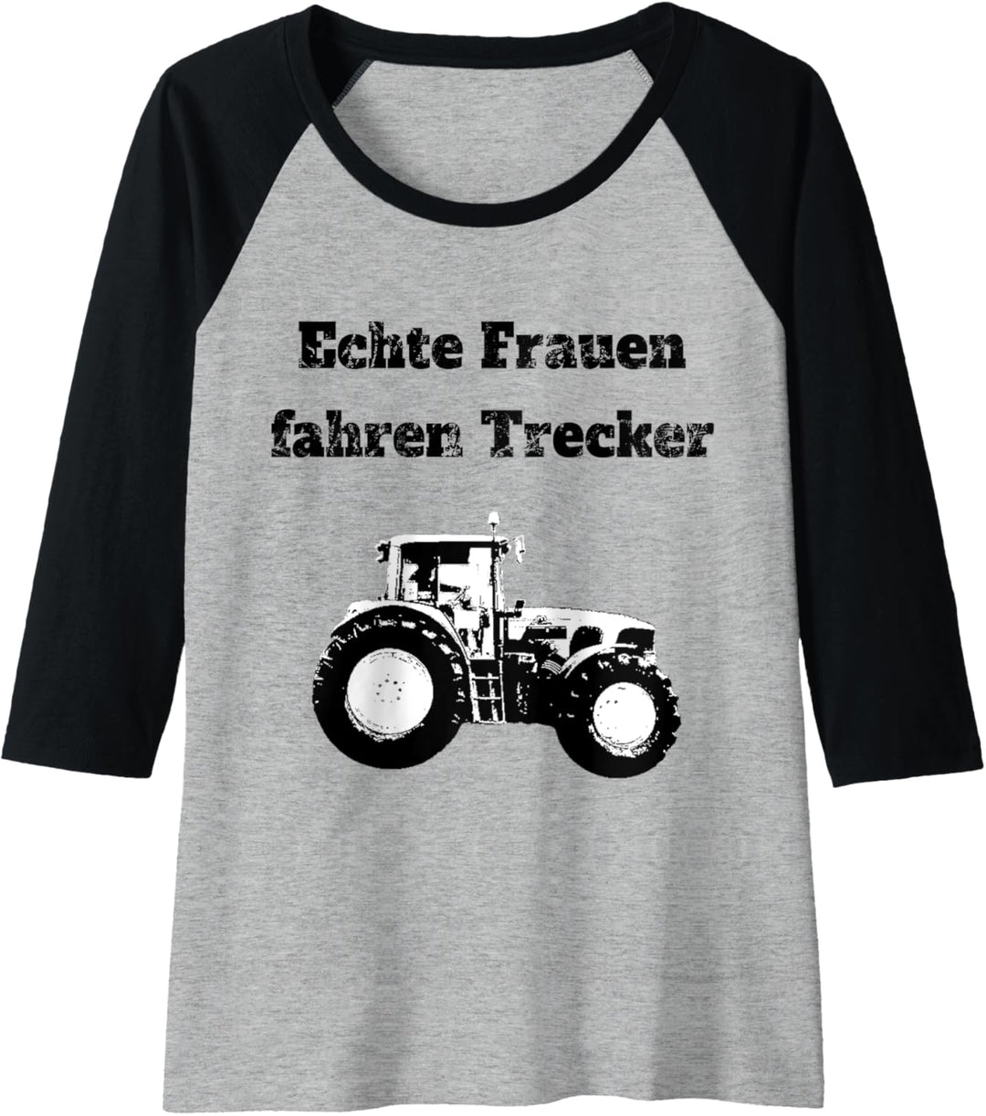 Damen Landwirtin Bäuerin Trecker Traktor Landwirtschaft Frauen Raglan