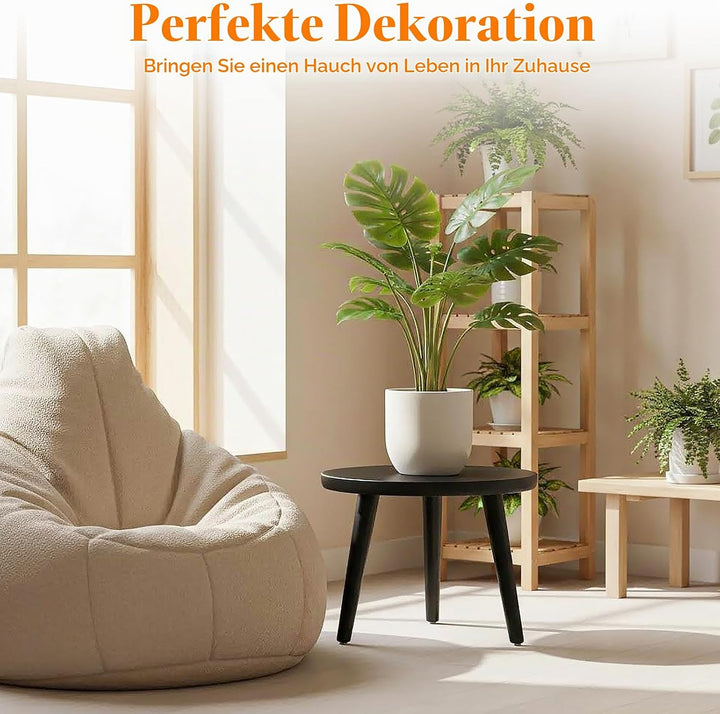 Blumenständer Holz, Rundschreiben Pflanzenständer Hoch, Dreibein Pflanzenregal Indoor für Pflanzen,