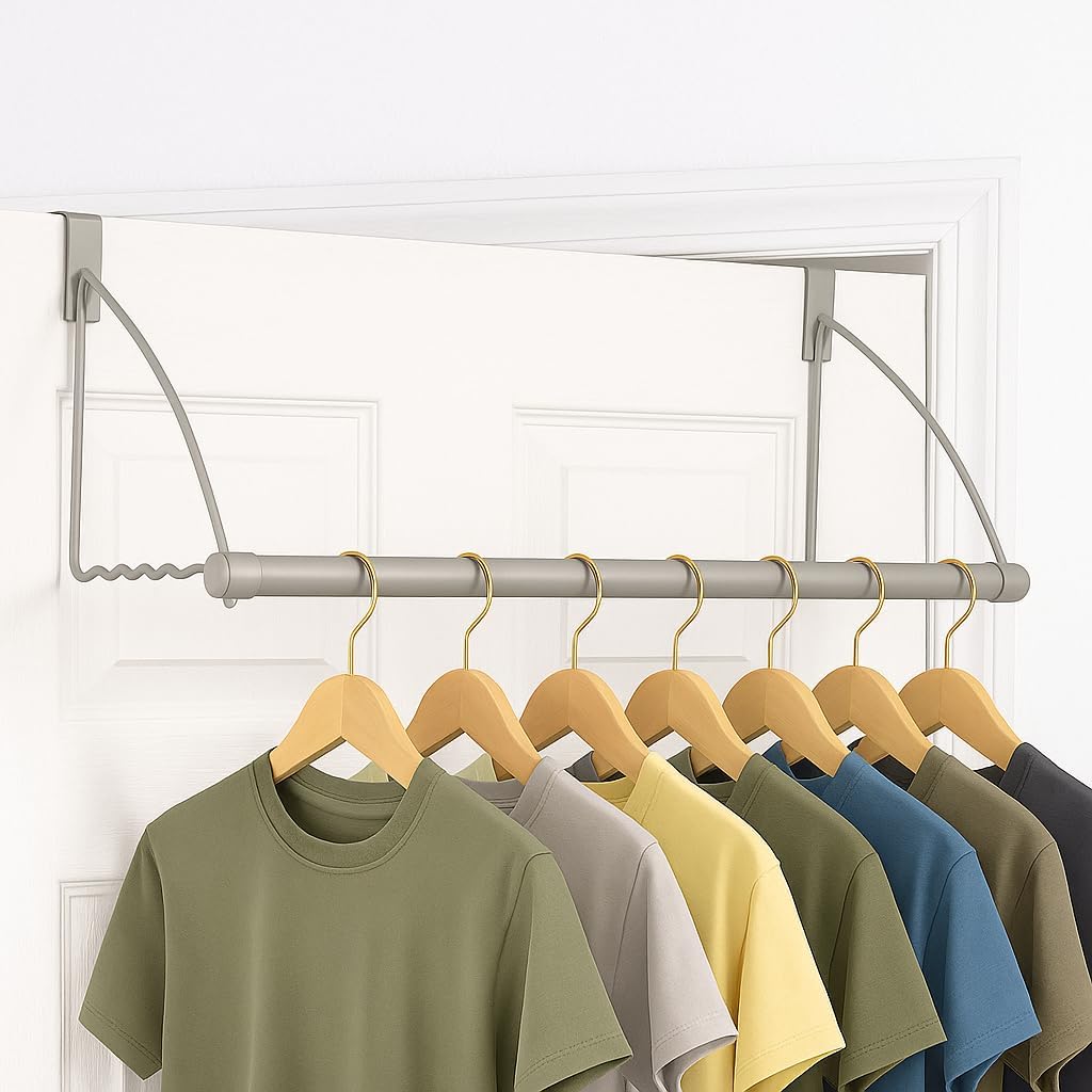 Hold N Storage Türgarderobe für die Tür, Kleider-Organizer und Tür-Aufhänger für Kleidung oder Handt