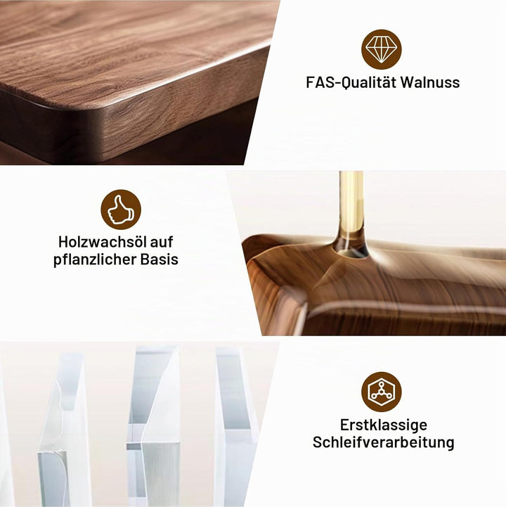 Waschbeckenregal über Wasserhahn mit Saugnapf, Walnuss-Regal für Badezimmer, Hängend Duschablage, Ba