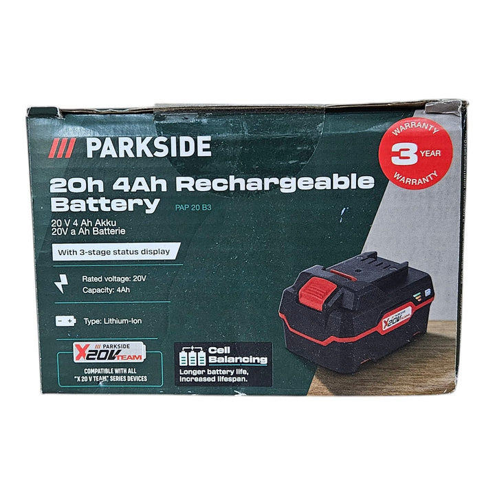 20V Lithium Ionen Akku, 4Ah Parkside XTEAM Serie