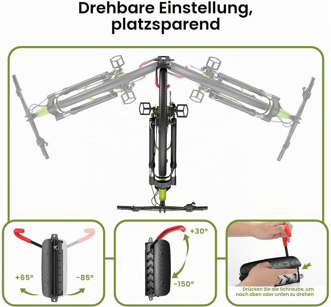 Housolution Drehbare Fahrrad-Wandhalterung, Vertikaler Fahrradaufhänger für die Garage, Mountainbike