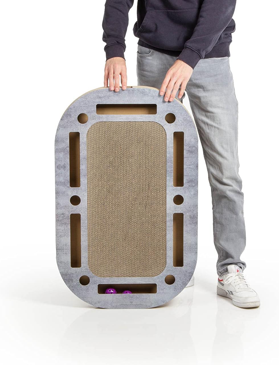 CanadianCat Company | XXL Katzenspielplatz ca. 85 x 54 x 5,8 cm mit integrierter Kratzpappe Katzensp