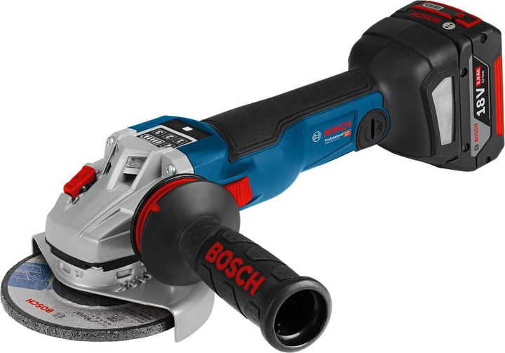 Bosch Professional 18V System Akku Winkelschleifer GWS 18V-10 (Scheibendurchmesser 125mm, inkl. 2x5.