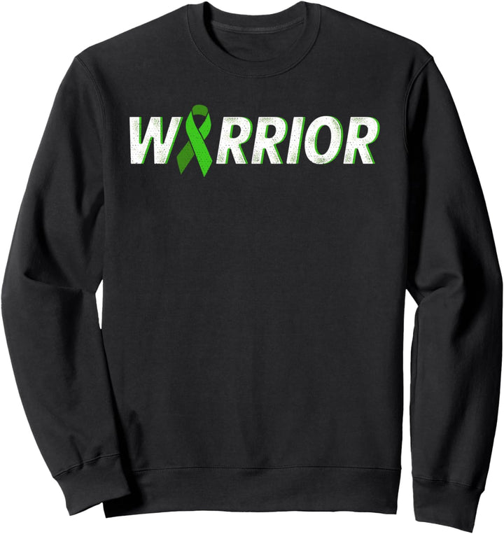Warrior green ribbon non hodgkin lymphoma cancer awareness Sweatshirt