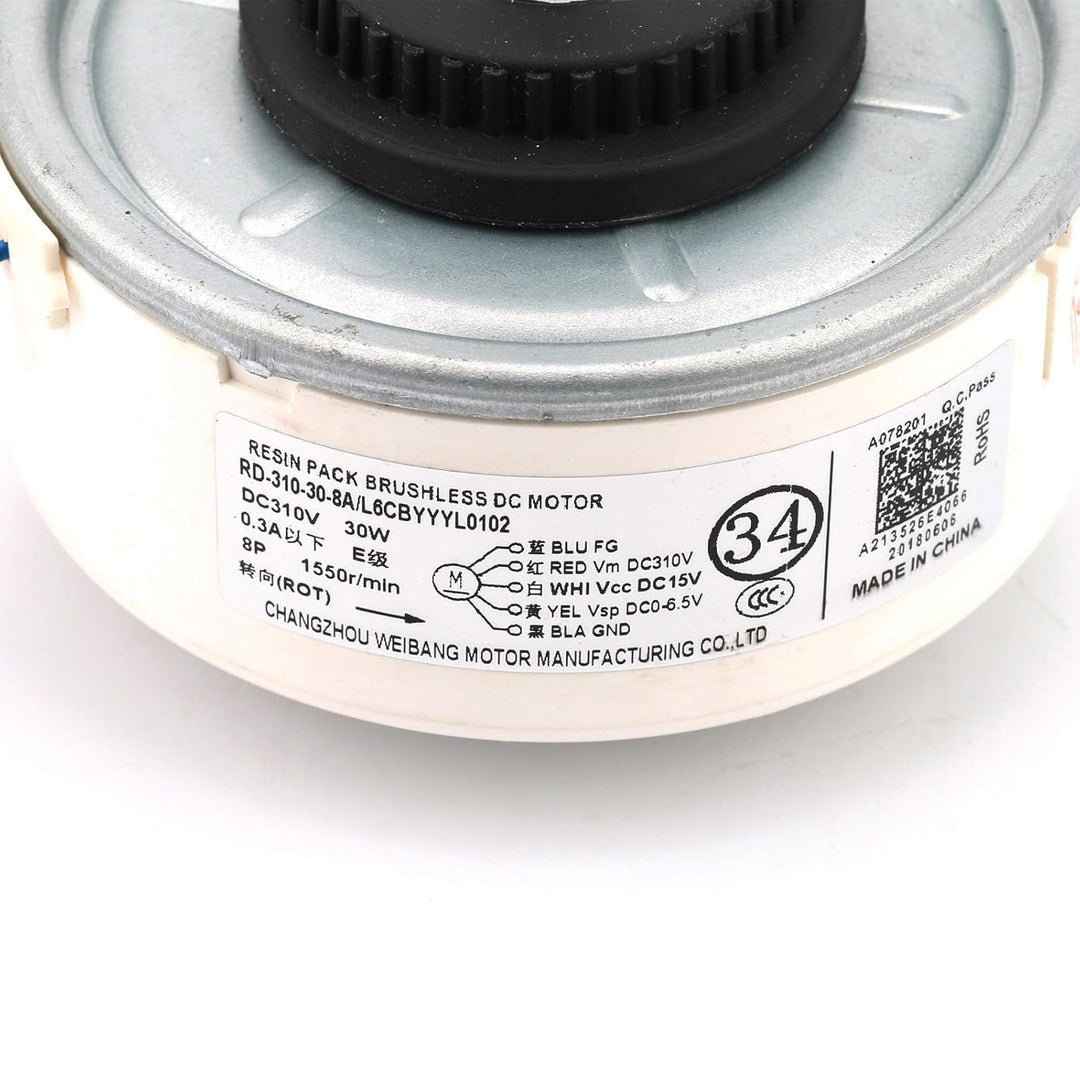 NUHFUFA Bürstenloser Gleichstrommotor für Panasonic Klimaanlage, RD-310-30-8A/L6CBYYYL0102 DC 30W Lü