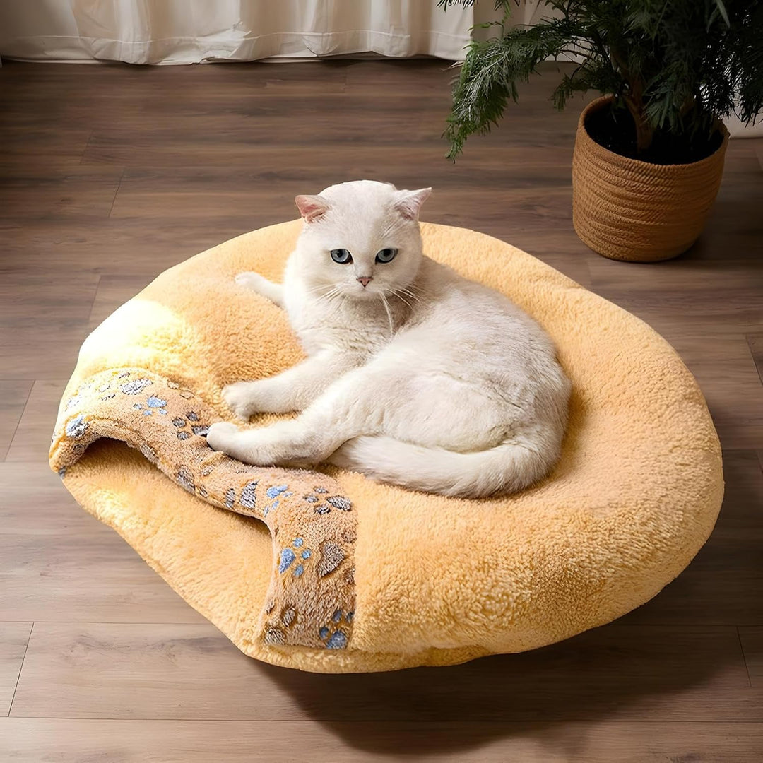 Katzenbetthöhle für Hauskatzen, Katzenschlafsackbett,Katzenschlafsack Süsses Haustierbett Versteckhö