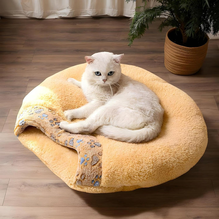 Katzenbetthöhle für Hauskatzen, Katzenschlafsackbett,Katzenschlafsack Süsses Haustierbett Versteckhö