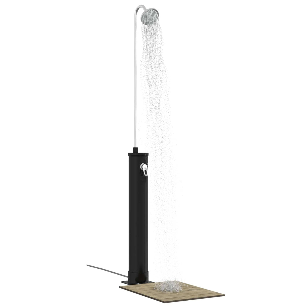 vidaXL Solardusche mit Duschkopf 20 l PVC, ABS, Zinklegierung Schwarz, Moderne Outdoor-Dusche für Ga
