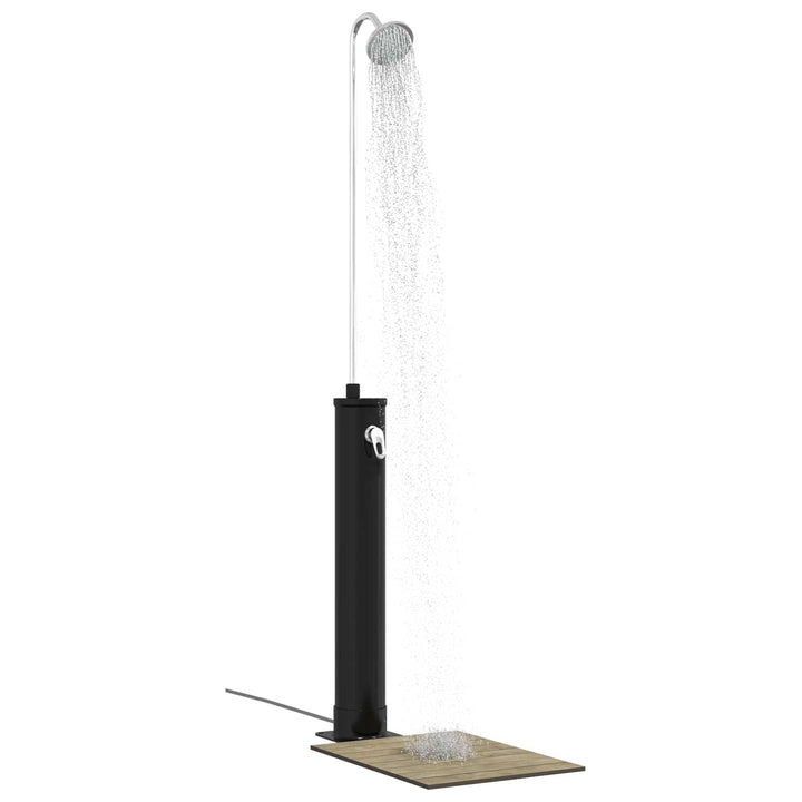 vidaXL Solardusche mit Duschkopf 20 l PVC, ABS, Zinklegierung Schwarz, Moderne Outdoor-Dusche für Ga