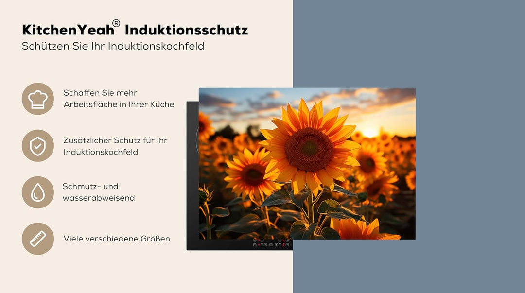 KitchenYeah© Herdabdeckplatte Einteilig Ceranfeld Abdeckplatte Küche Deko Ceranfeldabdeckung Herdabd