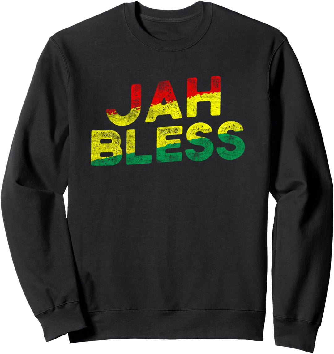 Jamaika Jah Bless Jamaican Pride Karibik Reggae Rastafari Sweatshirt