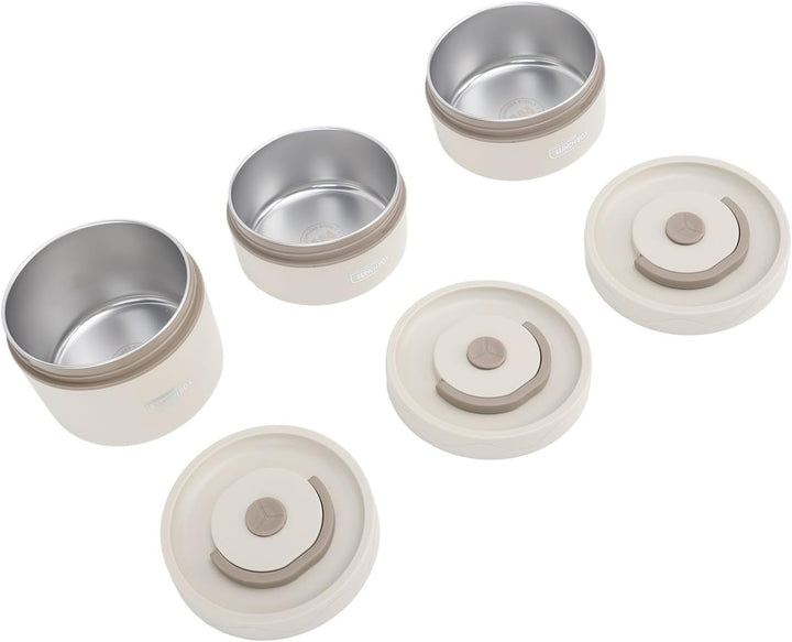 TOPINCN Isolierter Lunchbehälter aus Edelstahl 304 mit Thermobeutel, Versiegelte Lunchbehälter für L