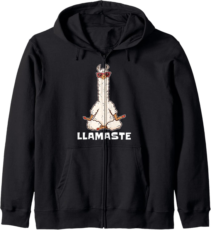 Llama Meditating Yoga Llamaste Kapuzenjacke