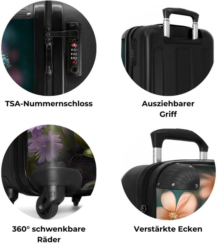 NoBoringSuitcases.com® Koffer Handgepäck Trolley Rollkoffer Kleine Reisekoffer - Kätzchen - Illustra