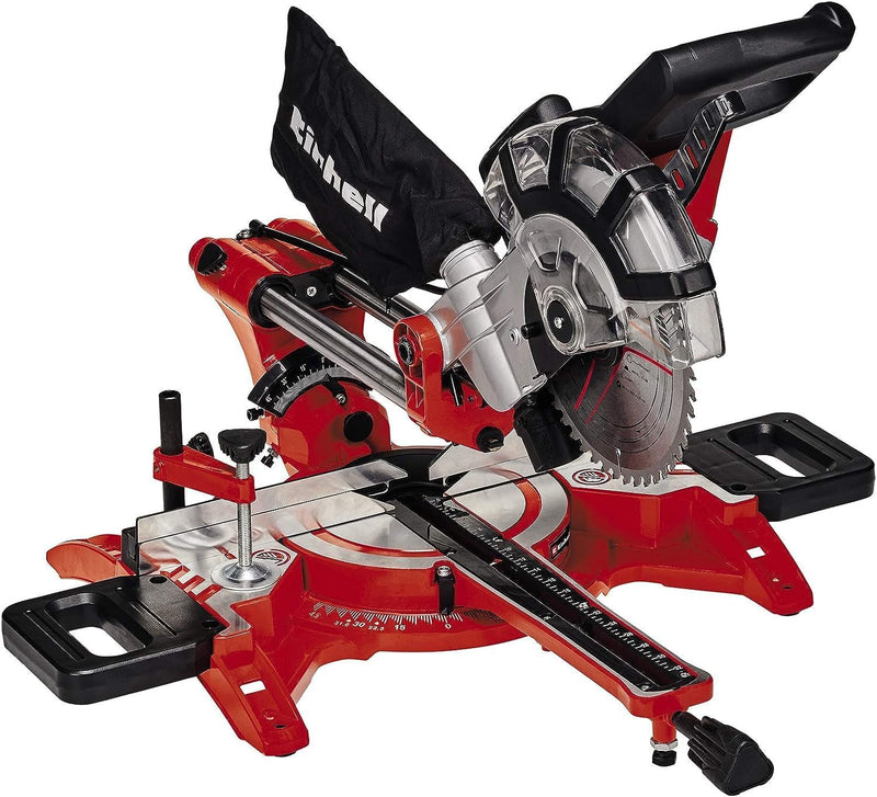 Einhell Zug-Kapp-Gehrungssäge TC-SM Dual (Neuheit 2020) (1.500 W, Ø210 x Ø30 mm Sägeblatt, 31 cm/21