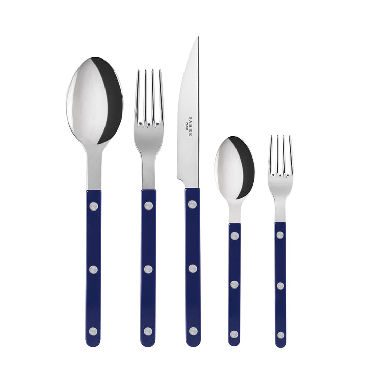 SABRE PARIS - Tafelbesteck, 5-teilig - Bistrot - Messer, Gabel, Esslöffel, Teelöffel & Kuchengabel -