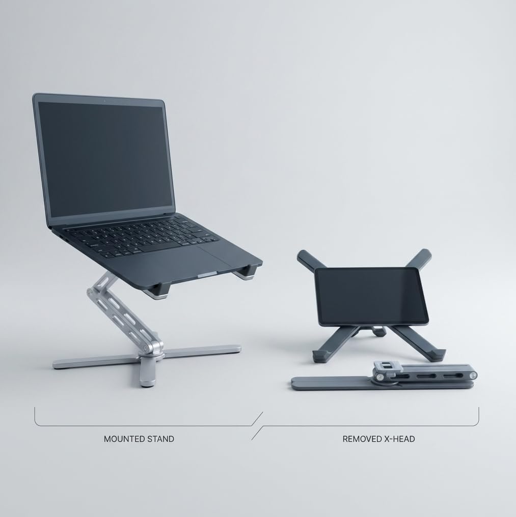 X-Stand Plus Laptopständer – Höhenverstellbar 70–340 mm – Stabiler Aluminium Laptophalter Ergonomisc