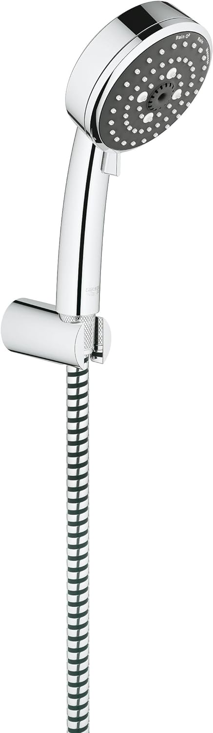 GROHE Vitalio Comfort 100 - Wandhalterset (wassersparend, 3 Strahlarten, Antikalk-System), chrom, 26