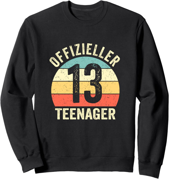 Endlich 13. Geburtstag Junge Mädchen Offizieller Teenager Sweatshirt