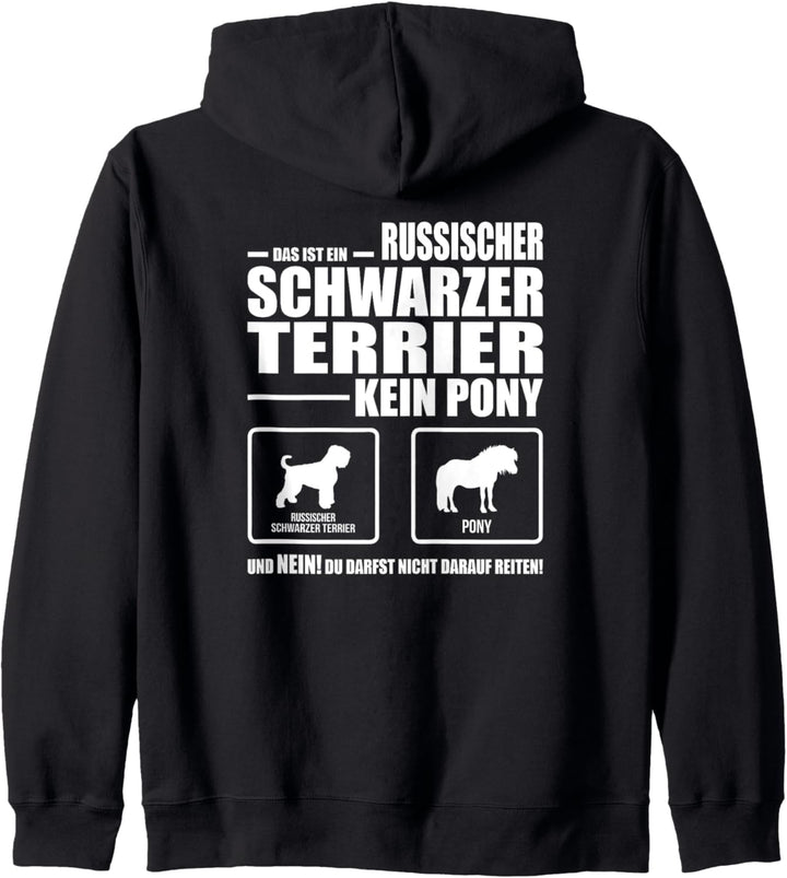 Russischer Schwarzer Terrier Kein Pony Hund Hundespruch Kapuzenjacke