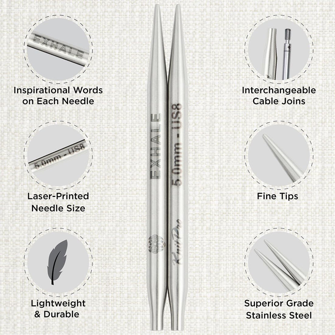KNITPRO KnitPro auswechselbare Gratitude (13 cm, 312,00 mm) Lace-Nadel-Set 1 Set, K36301, Einheitsgr