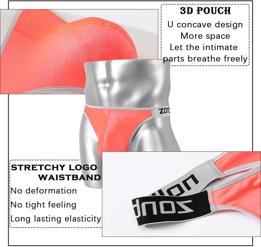 BIATWOWR Herren String Tanga Sexy Slips Unterwäsche Männer mit Weichem und Bequemem Stoff Viel Platz