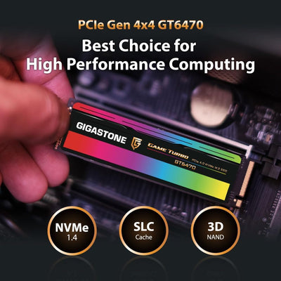 Gigastone M.2 SSD 1TB PCIe 4.0x4 NVMe M.2 2280 Game Turbo Gen4 PCIe Internal Solid State Drives 7,00