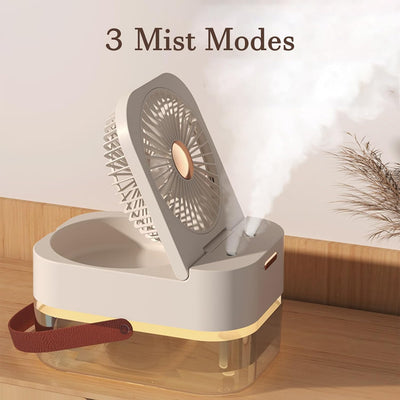 Ankrs Befeuchtungsventilatoren Tragbarer Ventilator Luftbefeuchter 2L, Ultra leise Tischventilator m