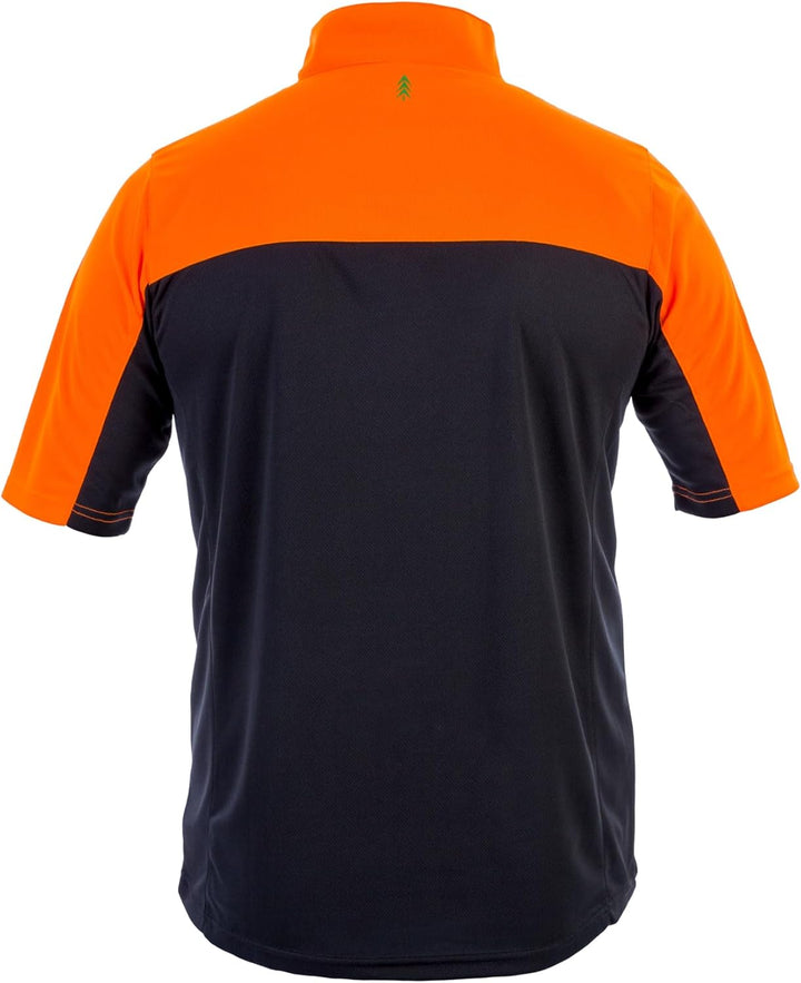 Beginner 2.0 Funktionsshirt Shirt für die Forstarbeit Kurzarm Anthrazit-orange L, Kurzarm Anthrazit-