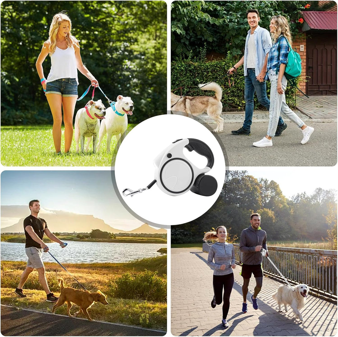 Hundeleine einziehbar 5m, Rollleine Hundeleine ausziehbar, Rollleine Reflektierende für Hund, 360° V
