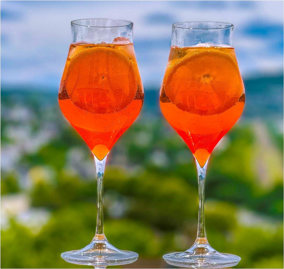 Topkapi elite Aperol Spritz Glas Giersberg XL– Aperol Spritz Gläser, Cocktail Glas, 585ml, Mundgebla