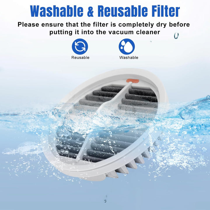6er-Pack waschbare HEPA-Filter für Xiaomi Roidmi X20 / X30 / X30 / S2 / F8 Storm Pro kabelloser Stau