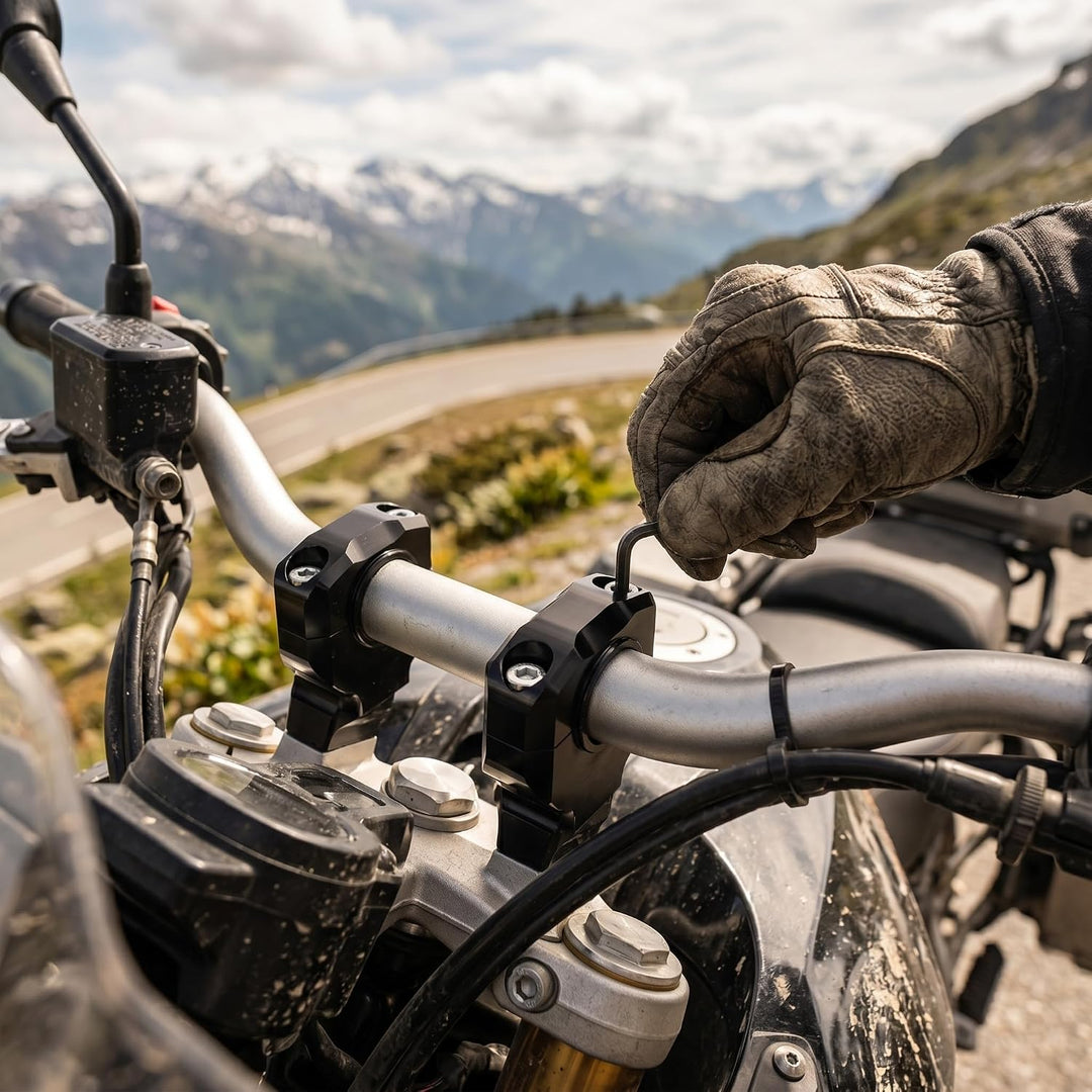 Lenkererhöhung, Aluminiumlegierung Universal Motorrad Lenkerhalterung Klemmheber Bar Riser 28mm