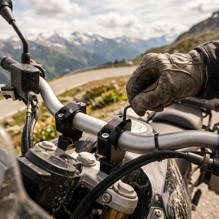 Lenkererhöhung, Aluminiumlegierung Universal Motorrad Lenkerhalterung Klemmheber Bar Riser 28mm