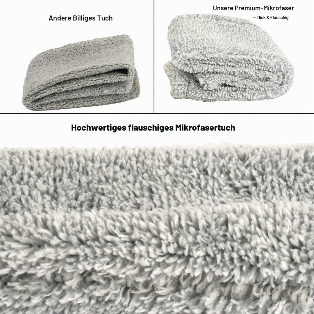 Staubwedel Teleskop Waschbar, CHIRISEN Mikrofaser Teleskop Staubwedel Lang Ausziehbar mit Edelstahl