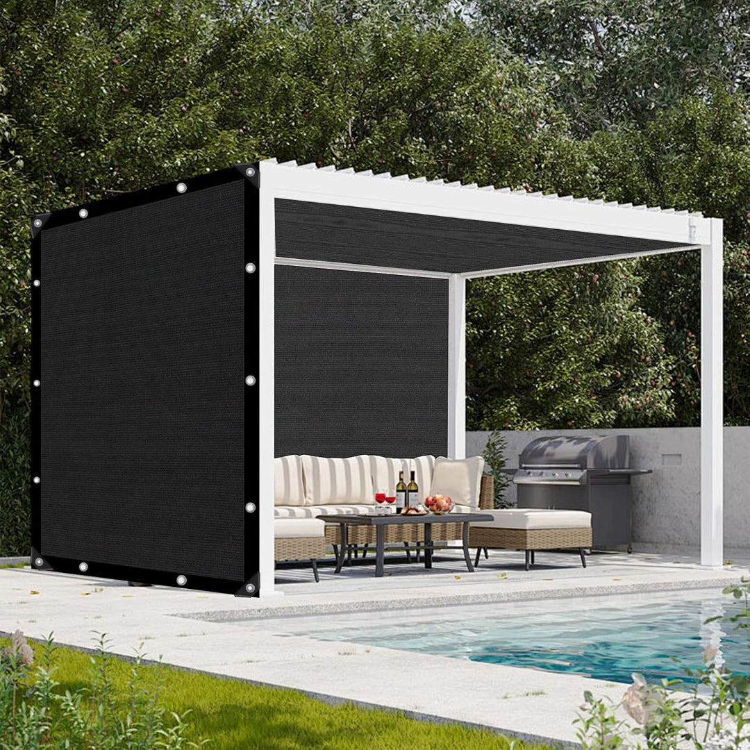 Schattierungsnetz 80% UV Schutz mit Ösen 4x6m für Garten | Sonnensegel aus HDPE, UV-beständig, atmun