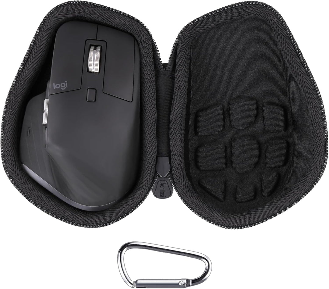 Aenllosi Hartschalen-Schutzhülle für kabellose Logitech MX Master 4/3/3S/2S-Maus, Schwarz (nur Hülle