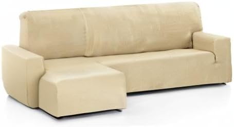Martina Home - Sofabezug für Chaise Longue, Modell Túnez, modernes Design, Stoff, Beige, 240-280 cm