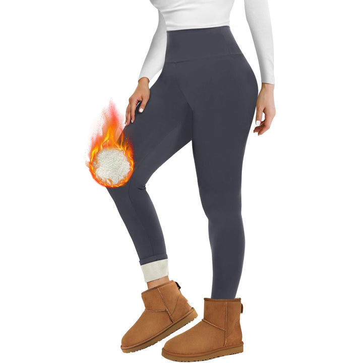 Missluck Thermo Leggings Damen Gefüttert Thermoleggings Verdickte Plüsch Thermohose Fleece Leggins W