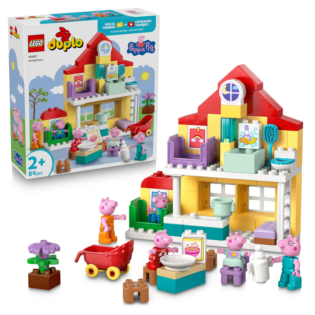 LEGO DUPLO Peppa Wutz Familienhaus - Lernspielzeug zur Förderung der Motorik - Montessori Spielzeug