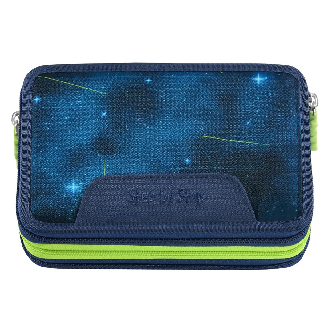 Step by Step XXL-Mäppchen „Starship Galactus“ 43-teilig, blau, Raumschiff-Design, mit Schreibutensil