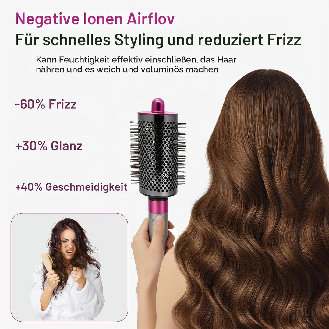 Volumenbürste Aufsatz kompatibel mit Dyson Airwrap Styler HS01 HS05 HS08, Rundbürste Zubehör für ext